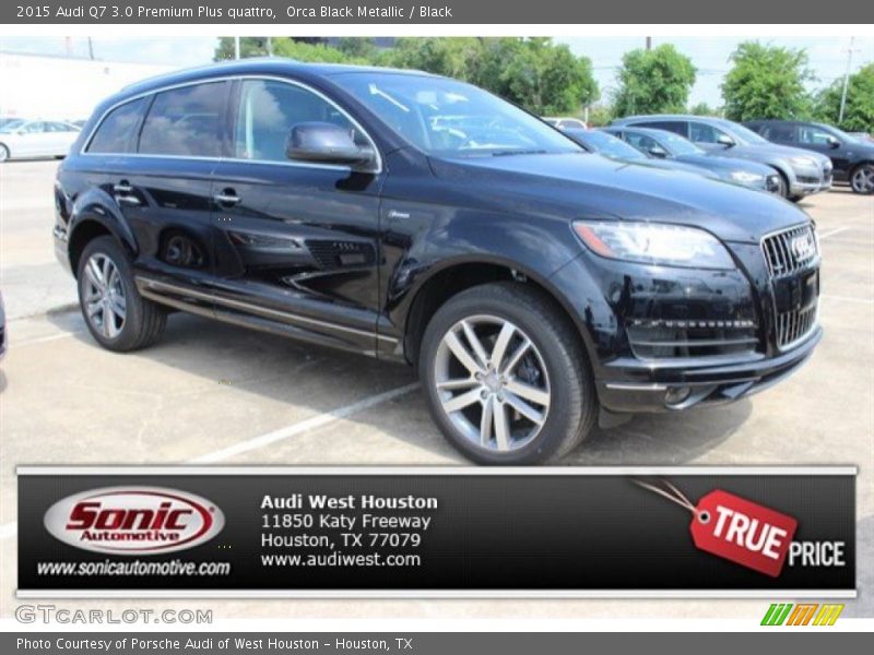 Orca Black Metallic / Black 2015 Audi Q7 3.0 Premium Plus quattro