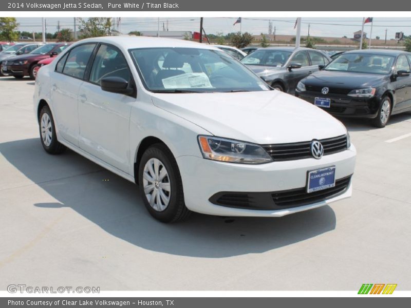 Pure White / Titan Black 2014 Volkswagen Jetta S Sedan