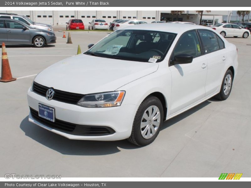 Pure White / Titan Black 2014 Volkswagen Jetta S Sedan