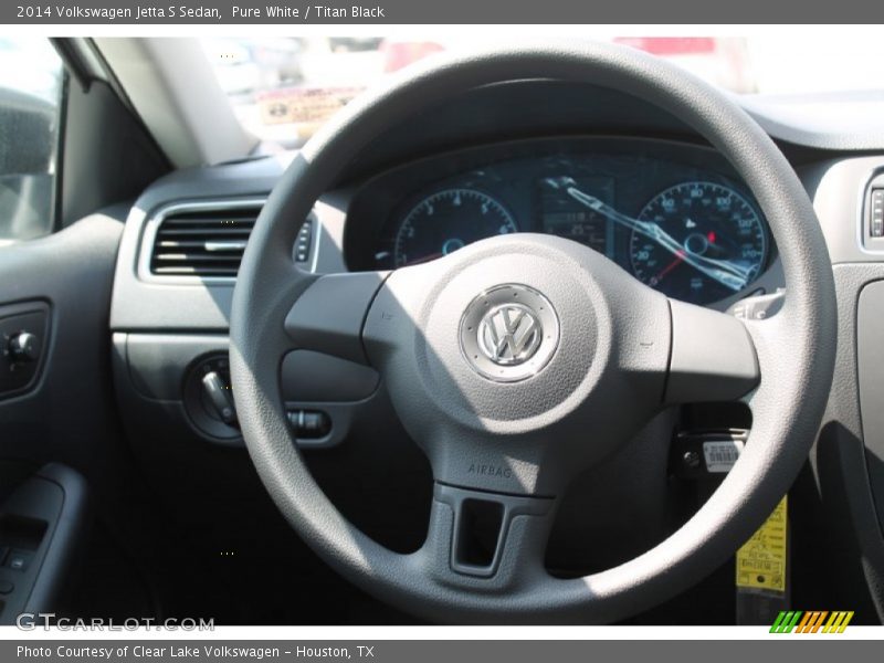 Pure White / Titan Black 2014 Volkswagen Jetta S Sedan