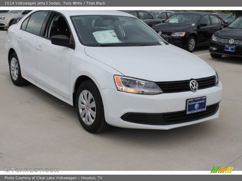 Pure White / Titan Black 2014 Volkswagen Jetta S Sedan