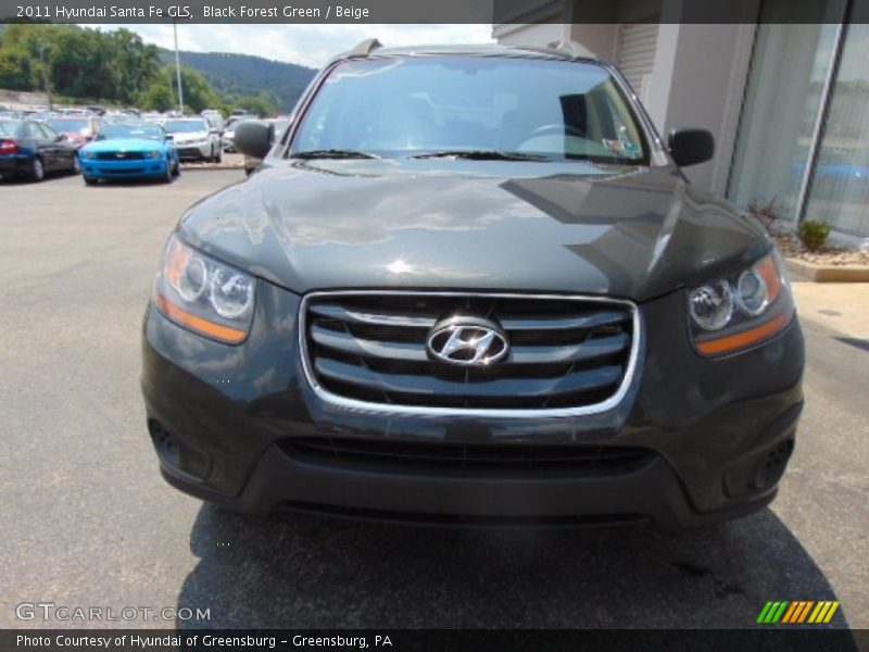 Black Forest Green / Beige 2011 Hyundai Santa Fe GLS