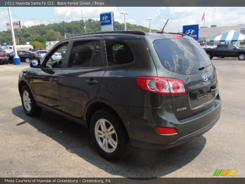 Black Forest Green / Beige 2011 Hyundai Santa Fe GLS