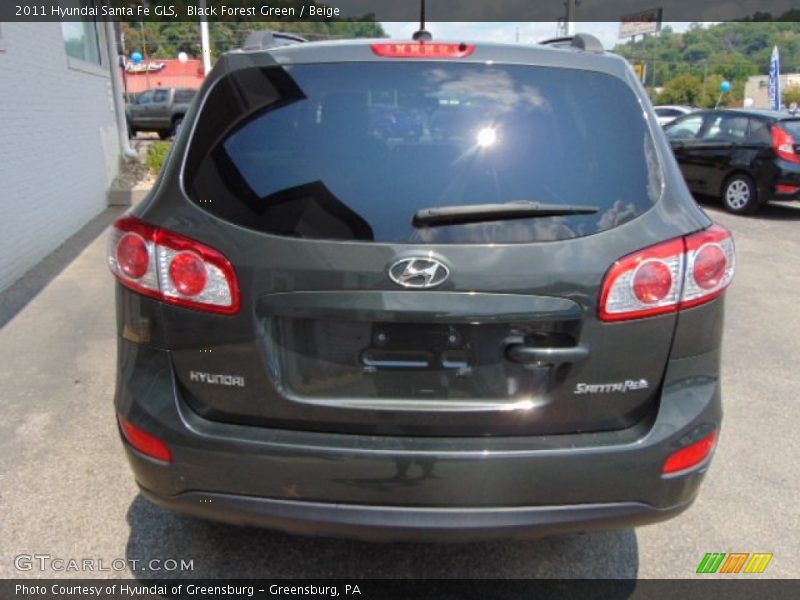 Black Forest Green / Beige 2011 Hyundai Santa Fe GLS