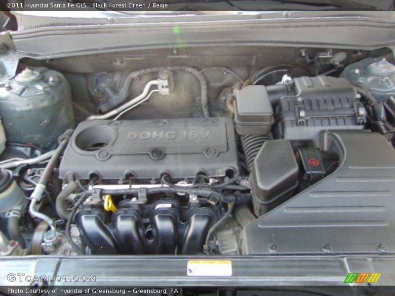 Black Forest Green / Beige 2011 Hyundai Santa Fe GLS