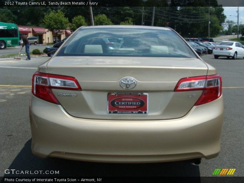 Sandy Beach Metallic / Ivory 2012 Toyota Camry LE