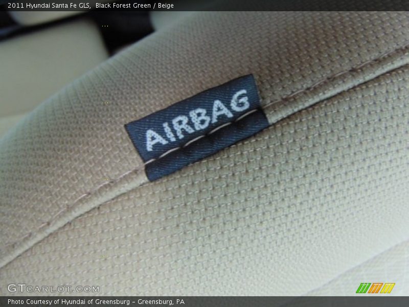 Black Forest Green / Beige 2011 Hyundai Santa Fe GLS