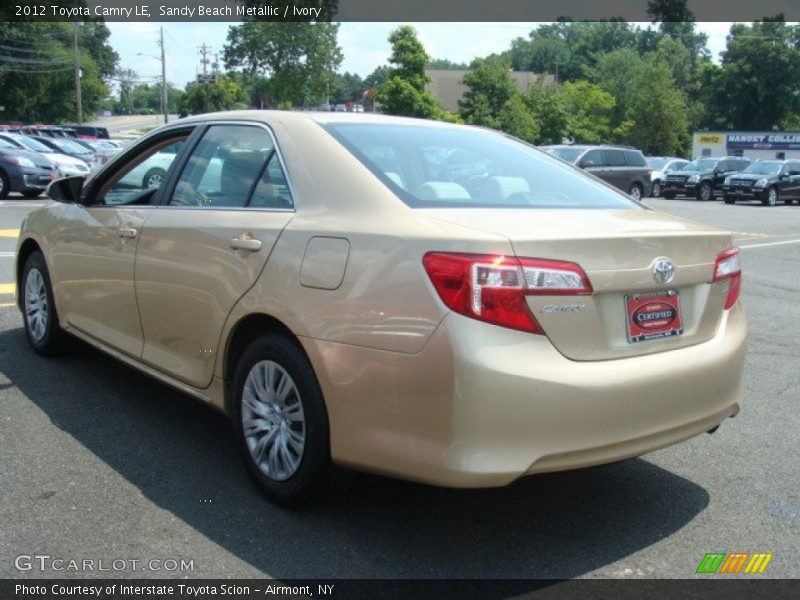 Sandy Beach Metallic / Ivory 2012 Toyota Camry LE