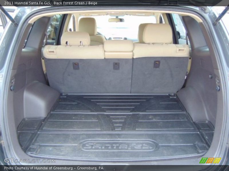 Black Forest Green / Beige 2011 Hyundai Santa Fe GLS