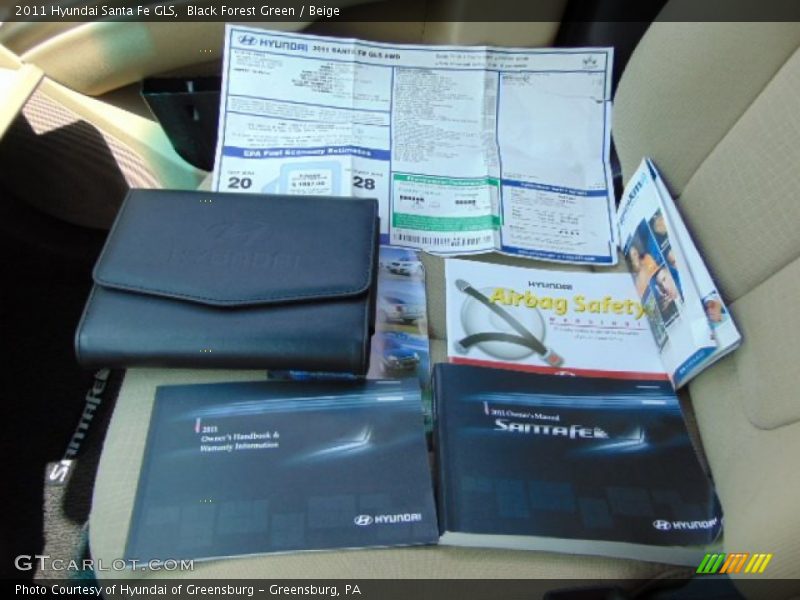 Black Forest Green / Beige 2011 Hyundai Santa Fe GLS