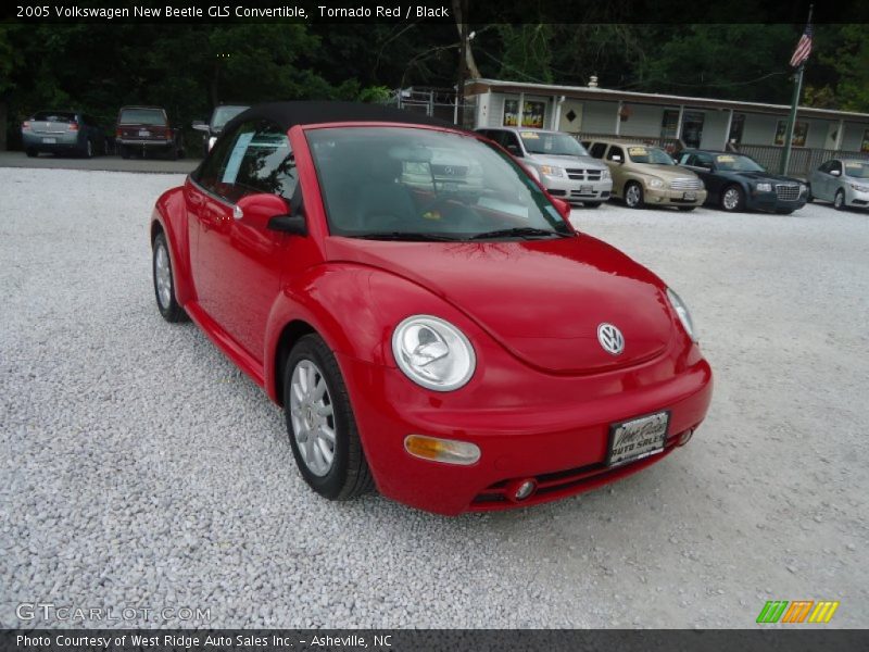 Tornado Red / Black 2005 Volkswagen New Beetle GLS Convertible