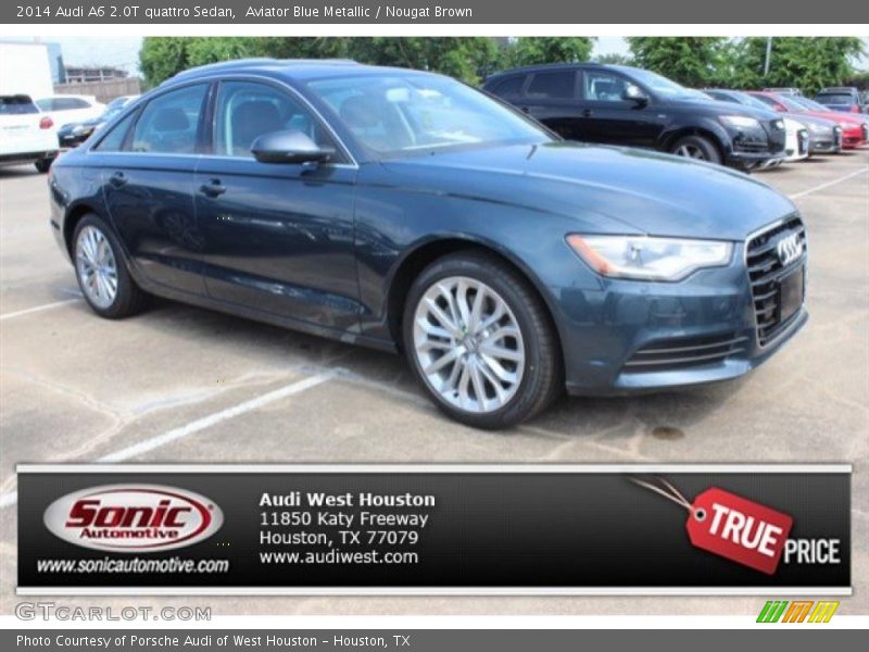 Aviator Blue Metallic / Nougat Brown 2014 Audi A6 2.0T quattro Sedan