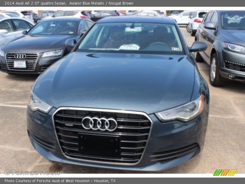 Aviator Blue Metallic / Nougat Brown 2014 Audi A6 2.0T quattro Sedan