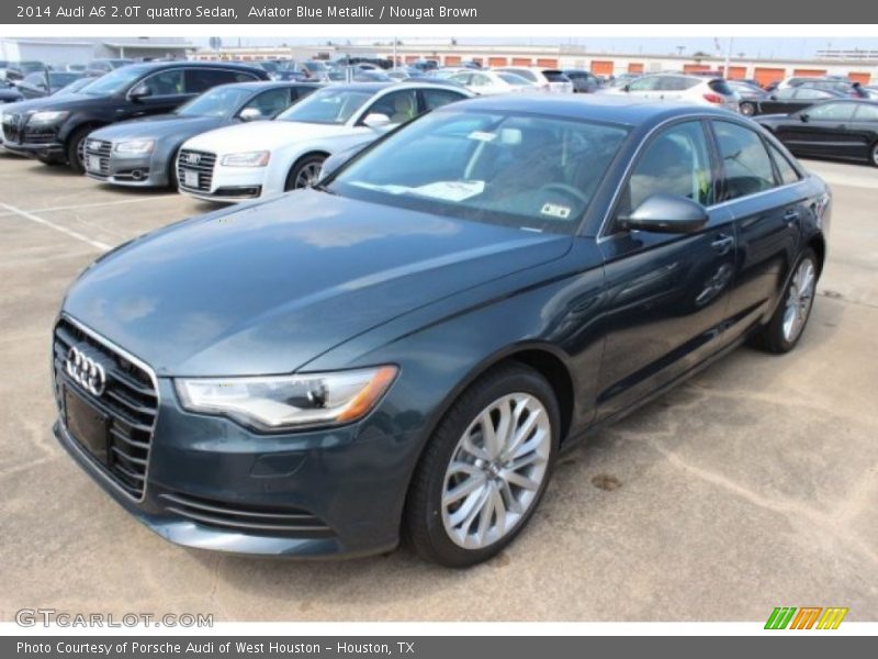 Aviator Blue Metallic / Nougat Brown 2014 Audi A6 2.0T quattro Sedan