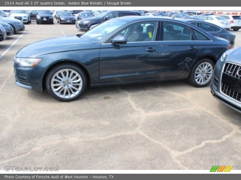 Aviator Blue Metallic / Nougat Brown 2014 Audi A6 2.0T quattro Sedan