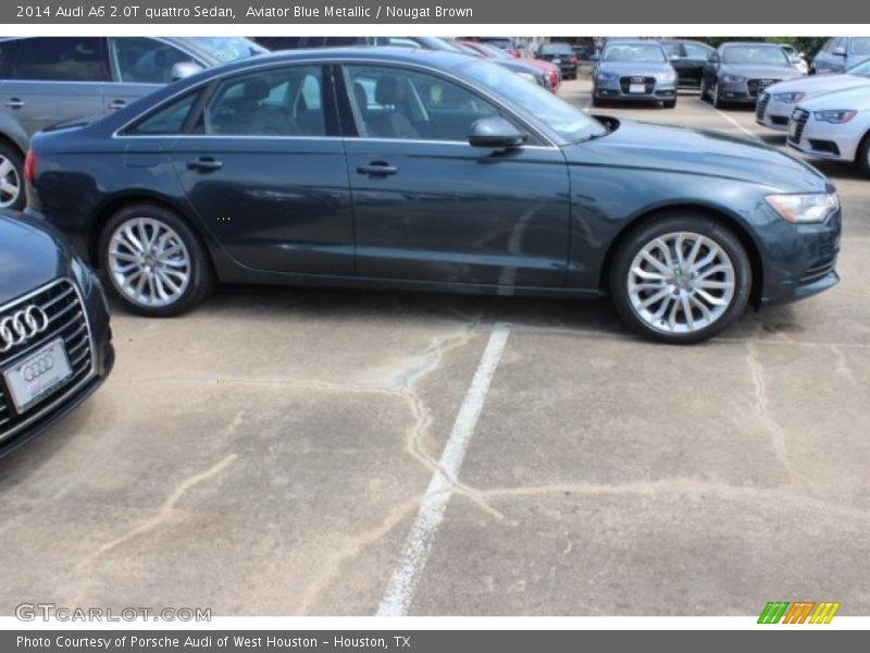 Aviator Blue Metallic / Nougat Brown 2014 Audi A6 2.0T quattro Sedan