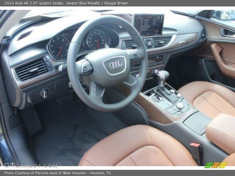 Aviator Blue Metallic / Nougat Brown 2014 Audi A6 2.0T quattro Sedan