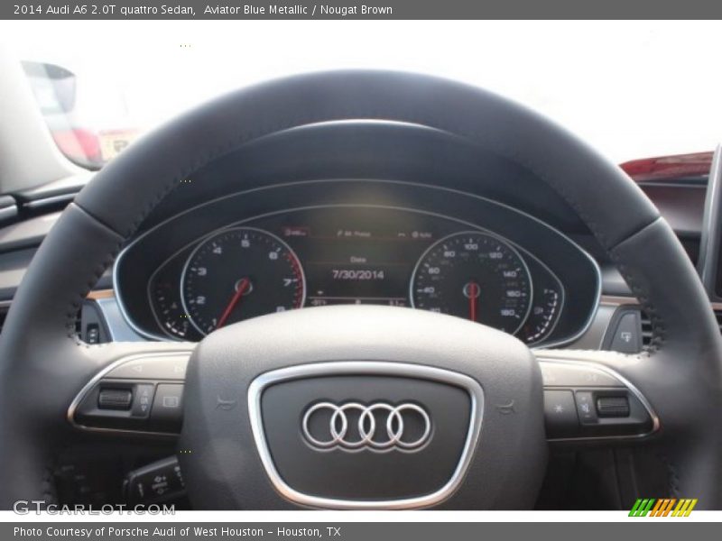 Aviator Blue Metallic / Nougat Brown 2014 Audi A6 2.0T quattro Sedan