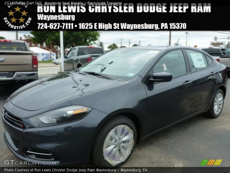 Maximum Steel Metallic / Black/Light Tungsten 2014 Dodge Dart SXT