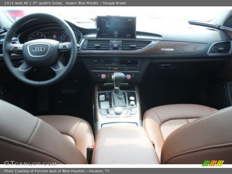 Aviator Blue Metallic / Nougat Brown 2014 Audi A6 2.0T quattro Sedan