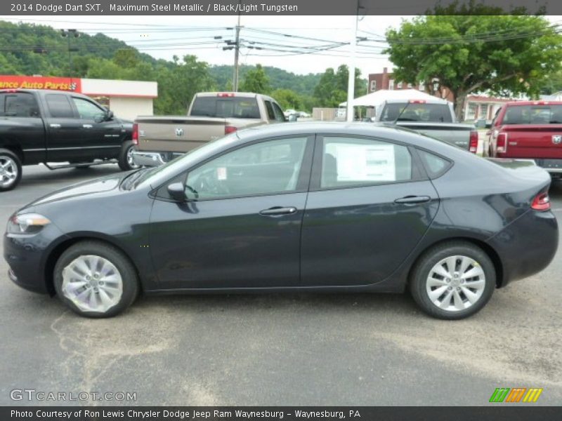 Maximum Steel Metallic / Black/Light Tungsten 2014 Dodge Dart SXT