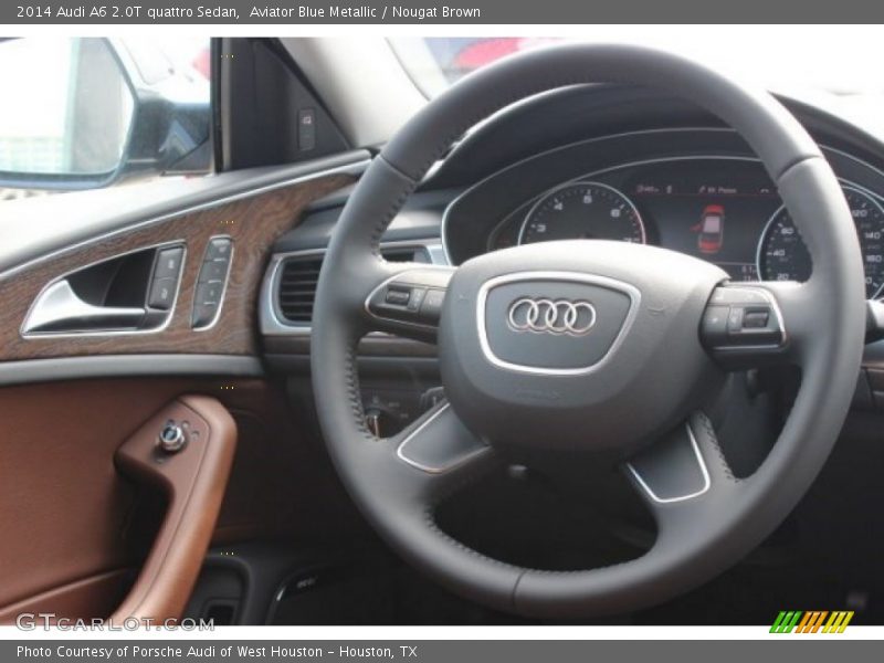 Aviator Blue Metallic / Nougat Brown 2014 Audi A6 2.0T quattro Sedan