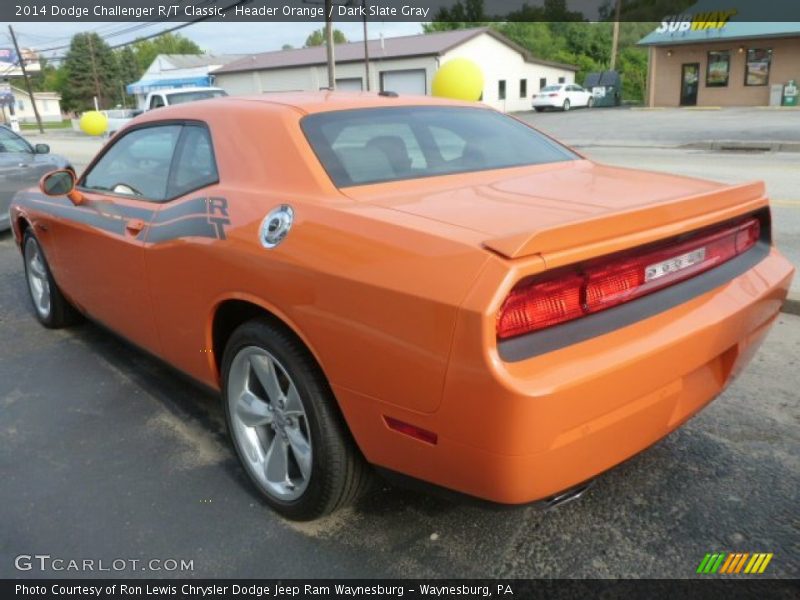 Header Orange / Dark Slate Gray 2014 Dodge Challenger R/T Classic