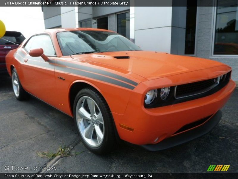 Header Orange / Dark Slate Gray 2014 Dodge Challenger R/T Classic