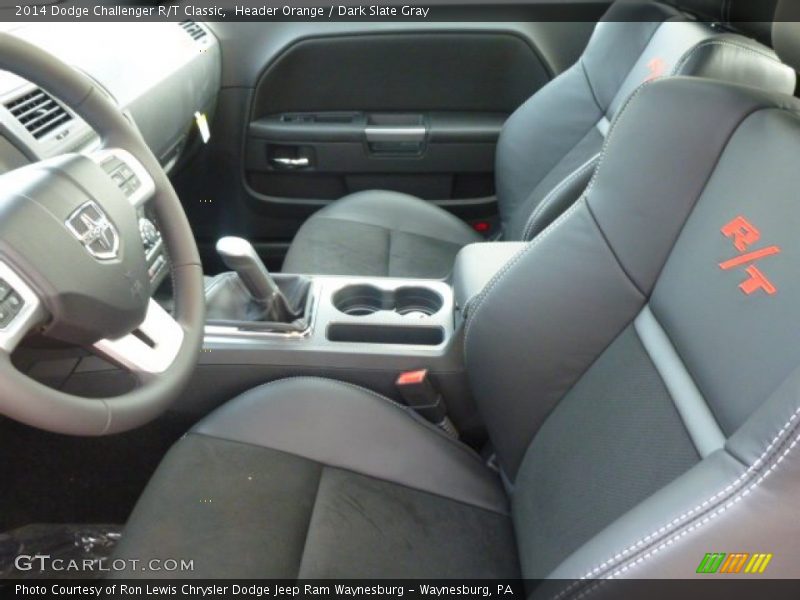 Header Orange / Dark Slate Gray 2014 Dodge Challenger R/T Classic