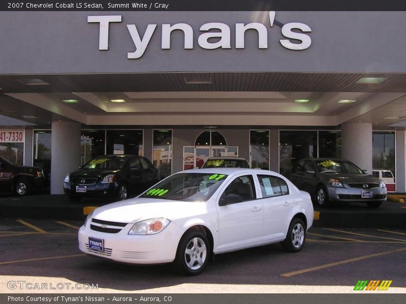 Summit White / Gray 2007 Chevrolet Cobalt LS Sedan