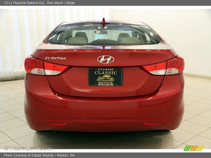 Red Allure / Beige 2011 Hyundai Elantra GLS
