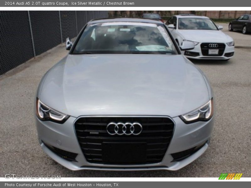 Ice Silver Metallic / Chestnut Brown 2014 Audi A5 2.0T quattro Coupe