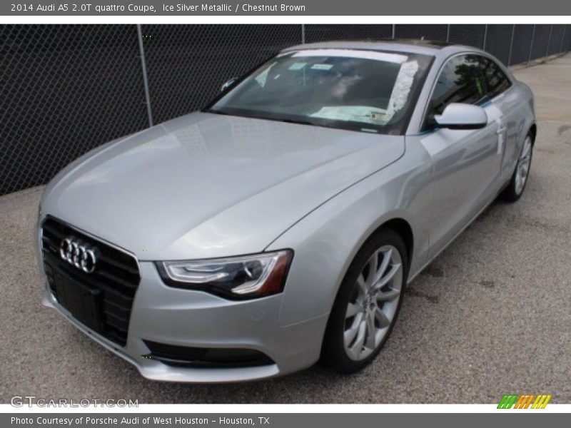 Ice Silver Metallic / Chestnut Brown 2014 Audi A5 2.0T quattro Coupe