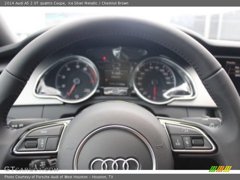 Ice Silver Metallic / Chestnut Brown 2014 Audi A5 2.0T quattro Coupe