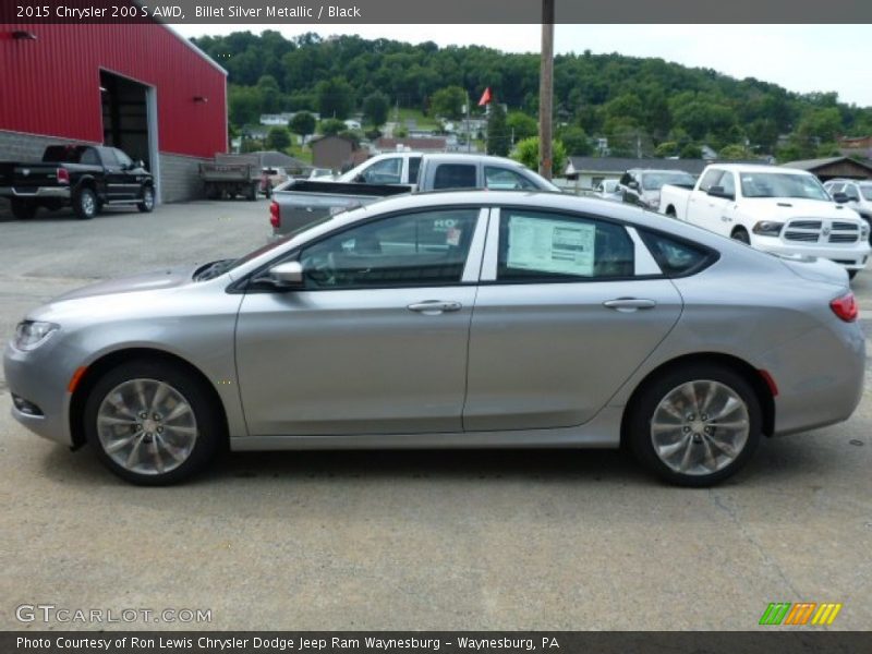 Billet Silver Metallic / Black 2015 Chrysler 200 S AWD