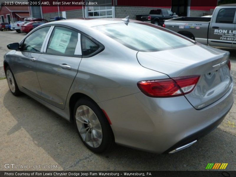 Billet Silver Metallic / Black 2015 Chrysler 200 S AWD