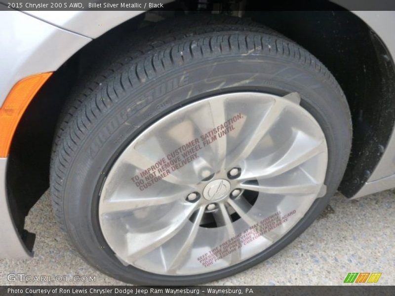 Billet Silver Metallic / Black 2015 Chrysler 200 S AWD
