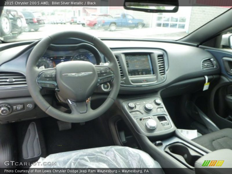 Billet Silver Metallic / Black 2015 Chrysler 200 S AWD
