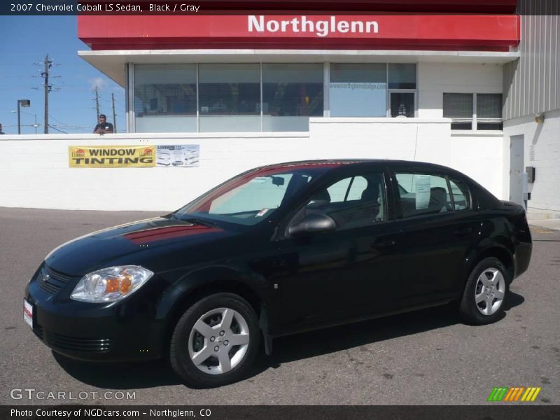 Black / Gray 2007 Chevrolet Cobalt LS Sedan
