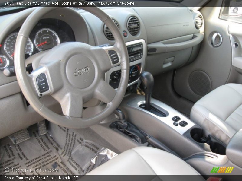 Stone White / Dark Khaki/Light Graystone 2006 Jeep Liberty Limited 4x4
