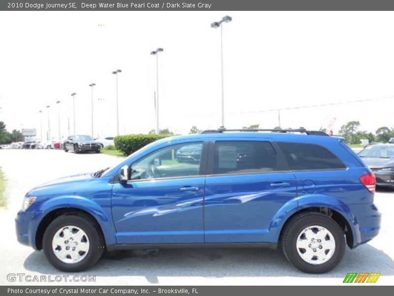 Deep Water Blue Pearl Coat / Dark Slate Gray 2010 Dodge Journey SE