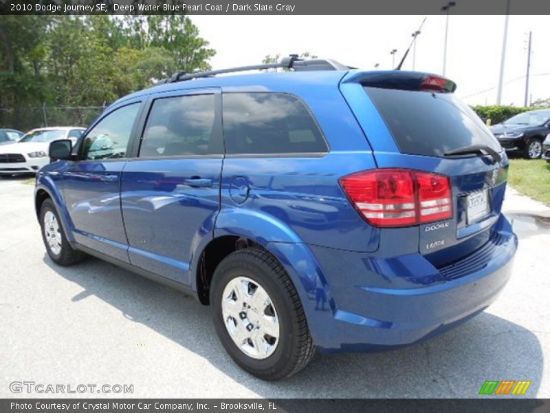 Deep Water Blue Pearl Coat / Dark Slate Gray 2010 Dodge Journey SE