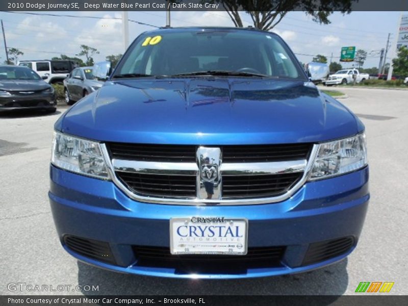 Deep Water Blue Pearl Coat / Dark Slate Gray 2010 Dodge Journey SE