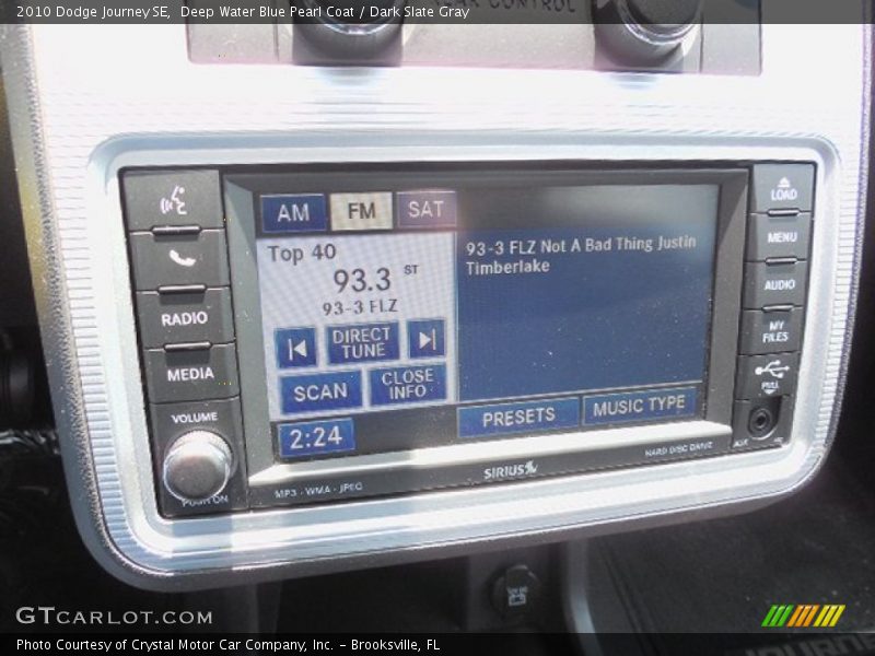 Deep Water Blue Pearl Coat / Dark Slate Gray 2010 Dodge Journey SE