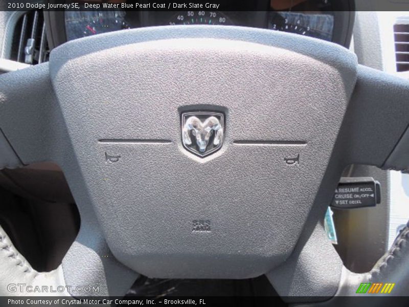 Deep Water Blue Pearl Coat / Dark Slate Gray 2010 Dodge Journey SE