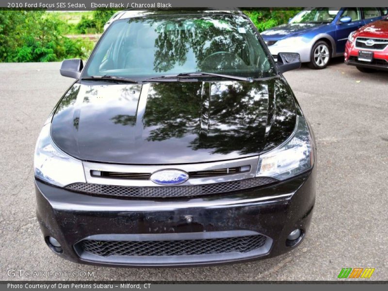 Ebony Black / Charcoal Black 2010 Ford Focus SES Sedan