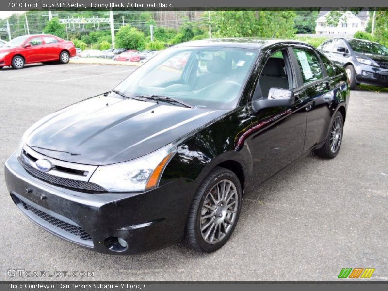 Ebony Black / Charcoal Black 2010 Ford Focus SES Sedan