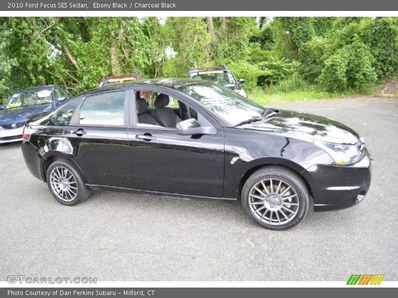 Ebony Black / Charcoal Black 2010 Ford Focus SES Sedan