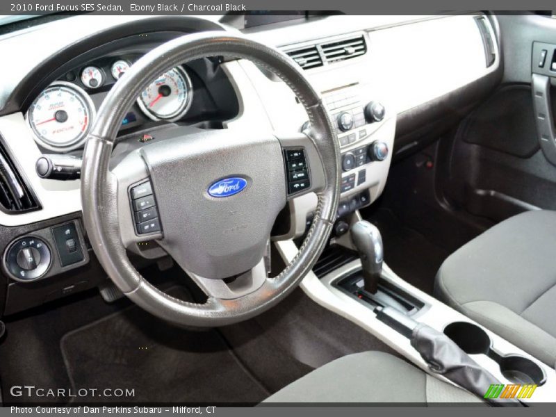 Ebony Black / Charcoal Black 2010 Ford Focus SES Sedan
