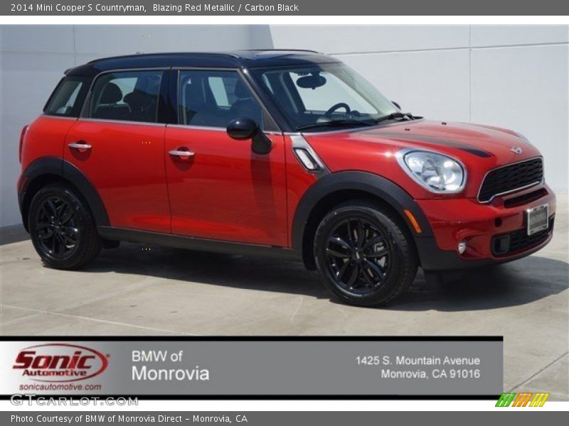 Blazing Red Metallic / Carbon Black 2014 Mini Cooper S Countryman